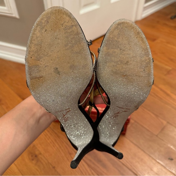 RENE CAOVILLA JEWEL STRAPPY TOE HIGH HEELS SIZE 40 US 9 WITH BOX - Picture 3 of 7